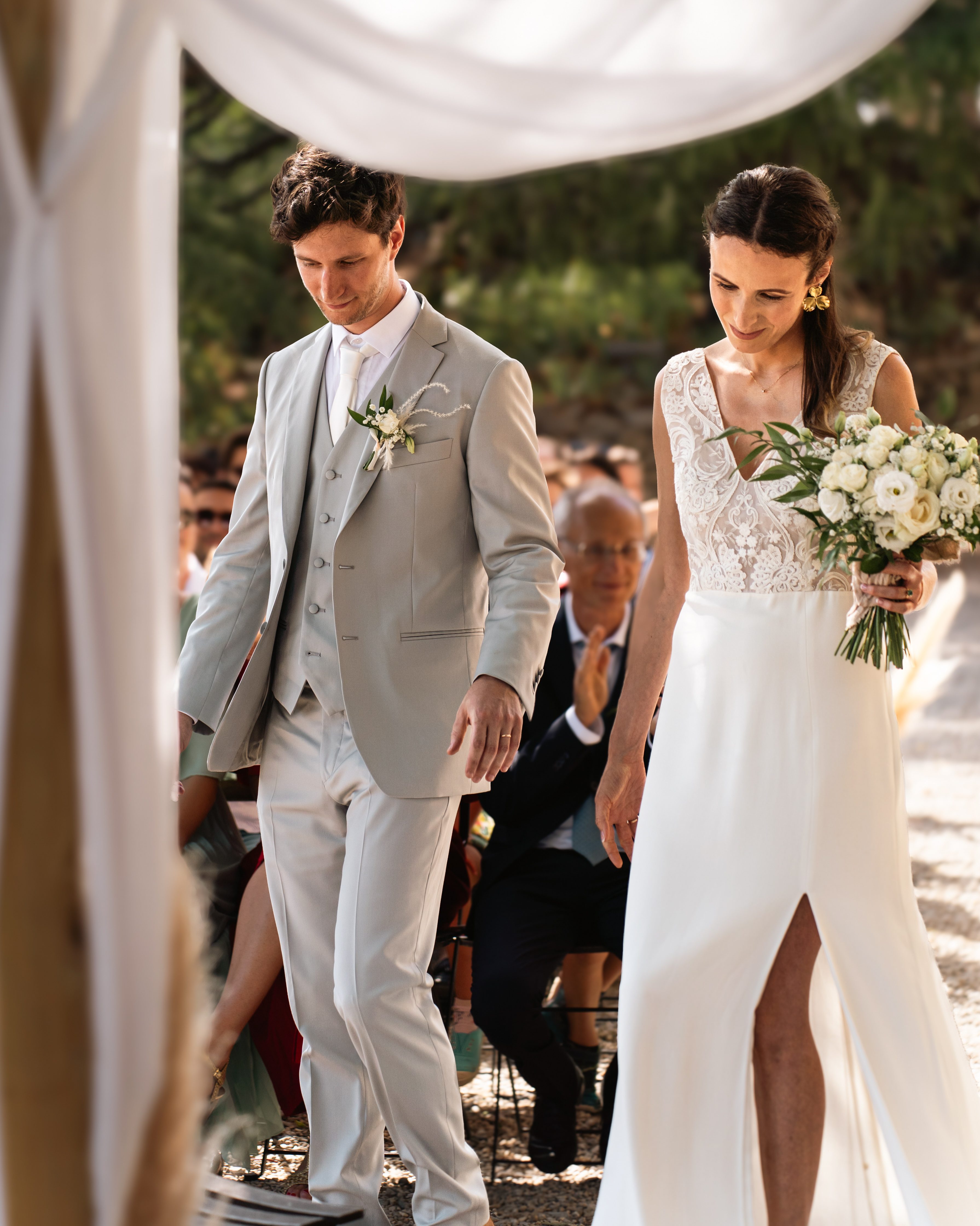 Cérémonie de mariage allée portrait
