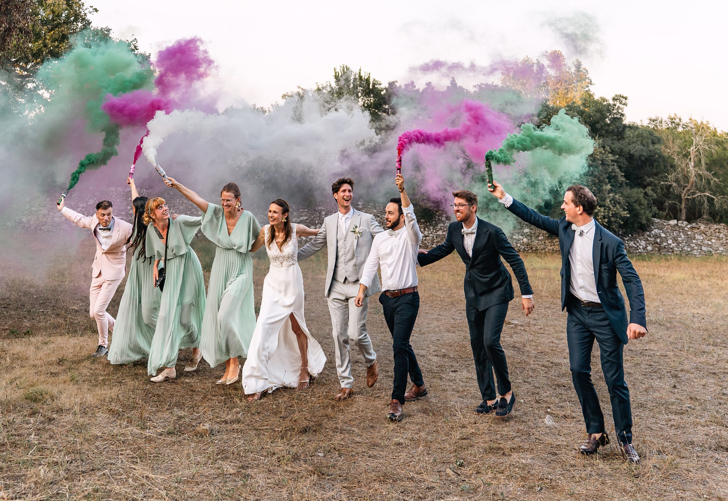 Fumigènes colorés